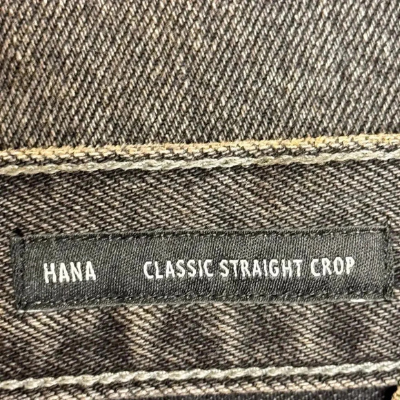 Edwin Hana Classic Straight Crop Rapture Black Wash Denim Jeans Women's 24 NWT - Picture 4 of 11